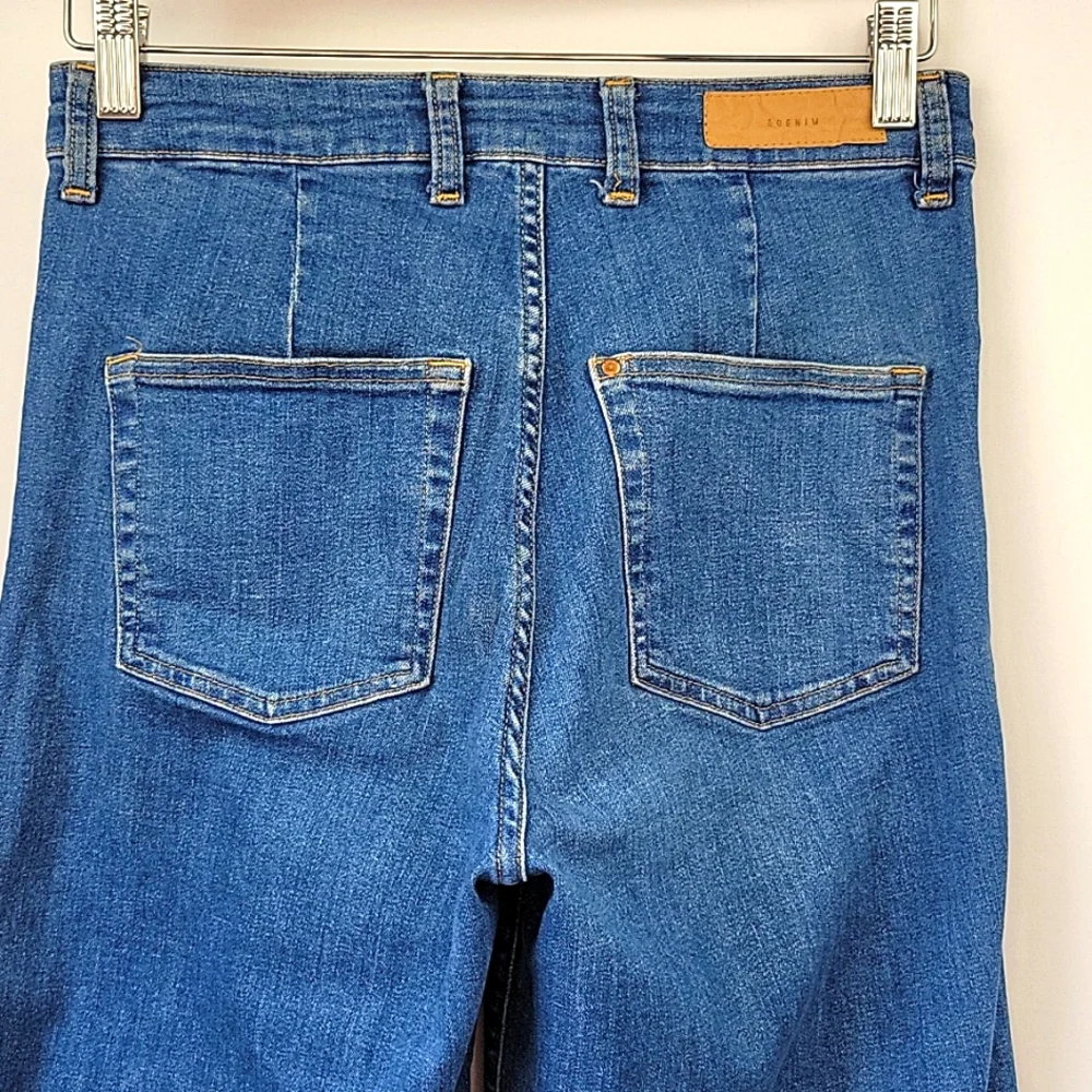 H&M & Denim Jupe Coulotte High Waist Jean Size 27